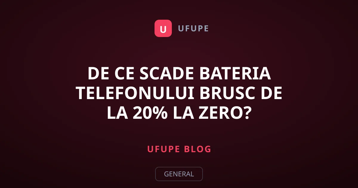 De Ce Scade Bateria Telefonului Brusc de la 20% la Zero?