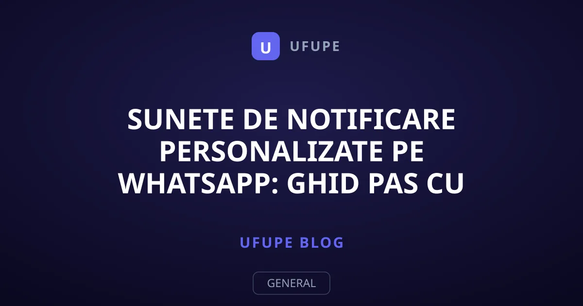Sunete de notificare personalizate pe WhatsApp: Ghid pas cu pas